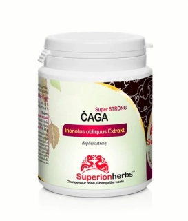 Čaga – 100% čistý extrakt Sibírskej chagy, 90 ks, Superionherbs
